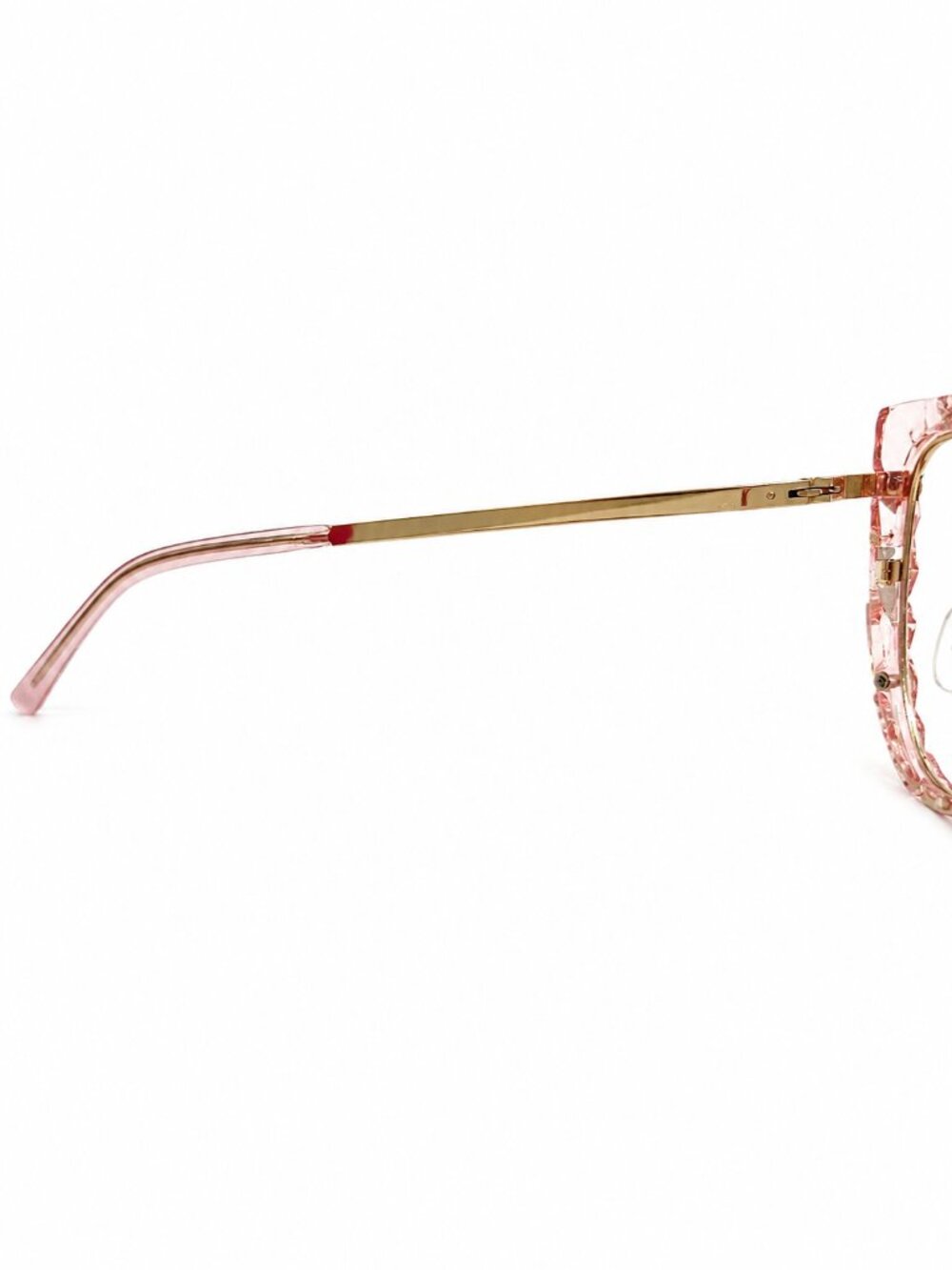 Pink Crystal Gold Cat Eye 54-16-143 Eyeglass Frames - Picture 4 of 9